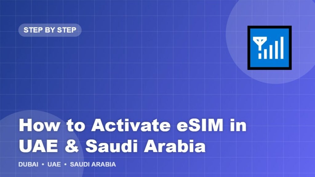 How to Activate eSIM in UAE & Saudi Arabia