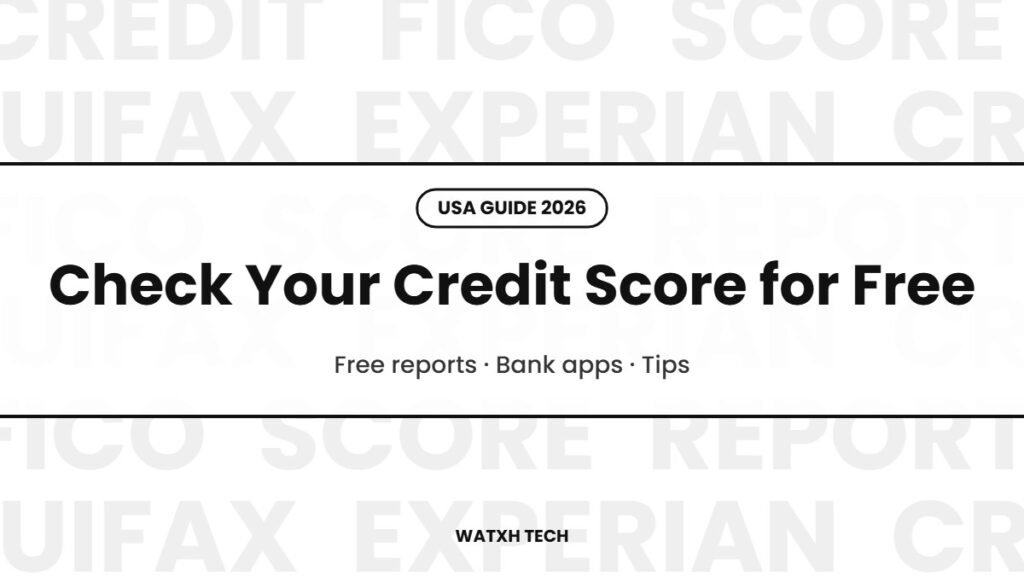 how to check credit score for free